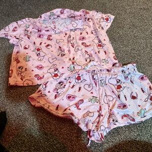 Pink Cowgirl Pajamas Set